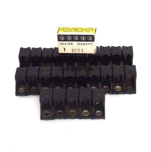 Used LOT OF 27 ALLEN BRADLEY N31 OVERLOAD THERMAL UNIT HEATING ELEMENTS