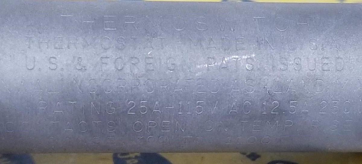 NIB FENWAL 13150 THERMOSWITCH (300-1100DEG F, 25/12.5A, 115-250VAC)