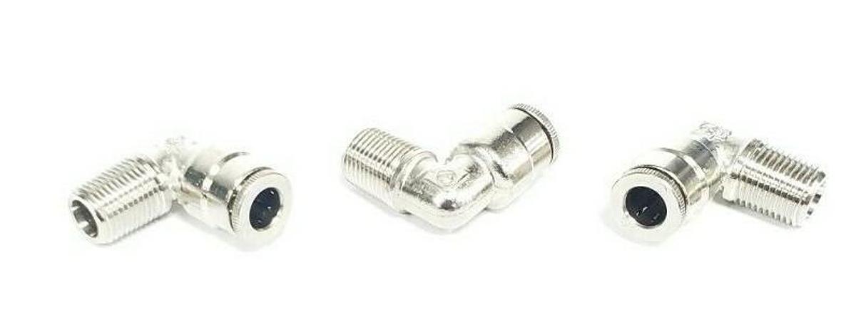 Used BAG OF 3 NEW EATON 1169X4 PUSH CONNECT SWIVEL MALE ELBOWS