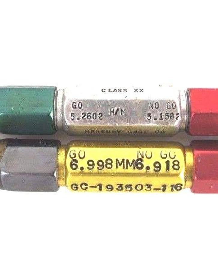 Used LOT OF 9 PLUG GAGES SOUTHERN GAGE, SIZE CONTROL, GLASTONBURY, MERCURY, DU WELL