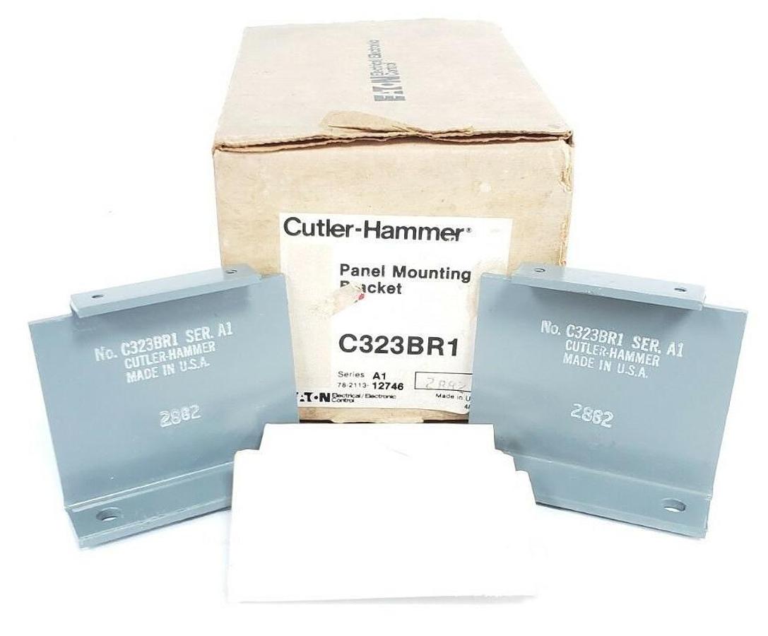 Used BOX OF 2 NEW EATON CUTLER-HAMMER C323BR1 PANEL MOUNTING BRACKETS, SERIES A1