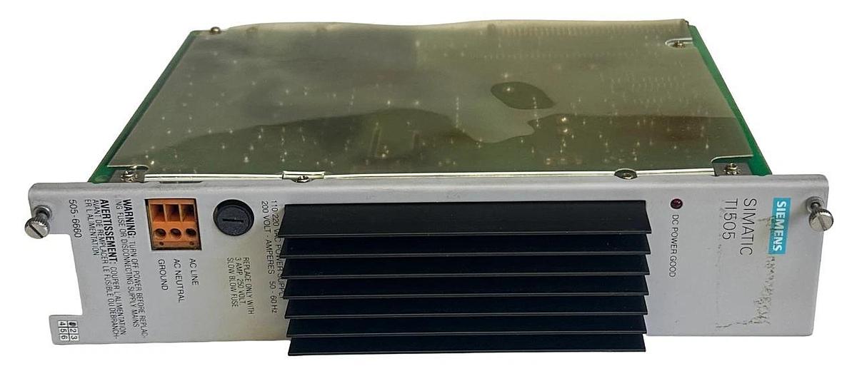 Used SIEMENS MODEL 505-6660 / 5056660 System 505 POWER SUPPLY 110/220VAC