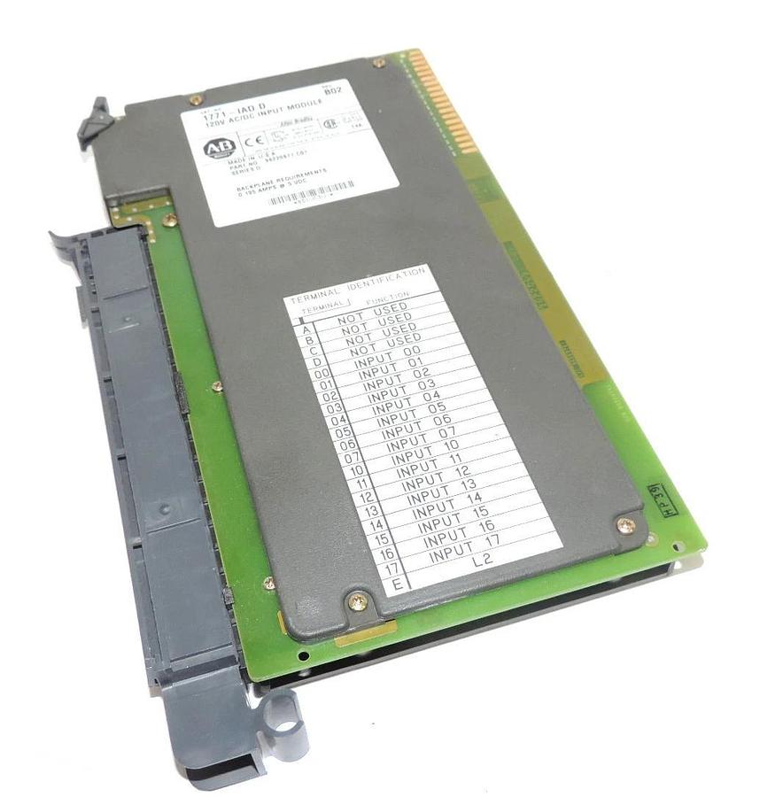 Used ALLEN BRADLEY 1771-IAD/D REV. B02 INPUT MODULE W/ 1771-WH, 1771IAD, 1771-IAD