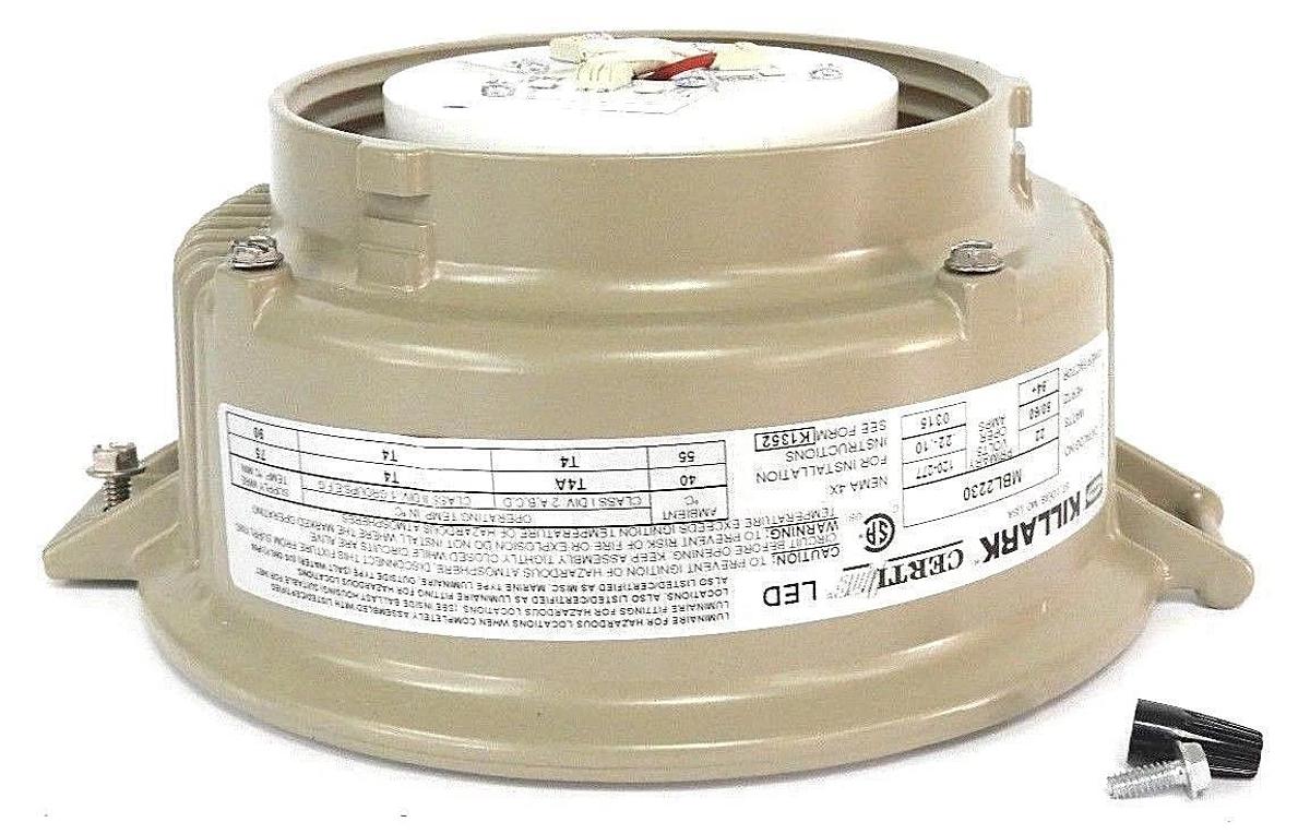 Used NIB HUBBELL KILLARK MBL2230 MBL LED LIGHTING FIXTURE 22W, 120-277V, 50/60HZ