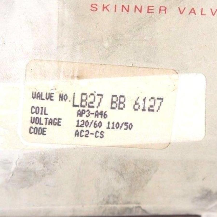 NIB HONEYWELL SKINNER LB27BB6127 SOLENOID VALVE W/ AP3-A46 COIL, LB27-BB-6127