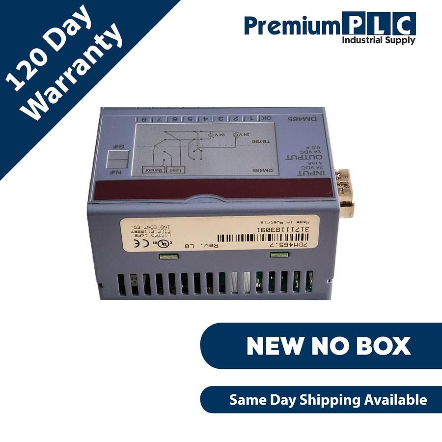 Used NEW B&R 7DM465.7 REV. L0 2003 DIGITAL MIXED MODULE 16-IN 24VDC W/(2) TB718