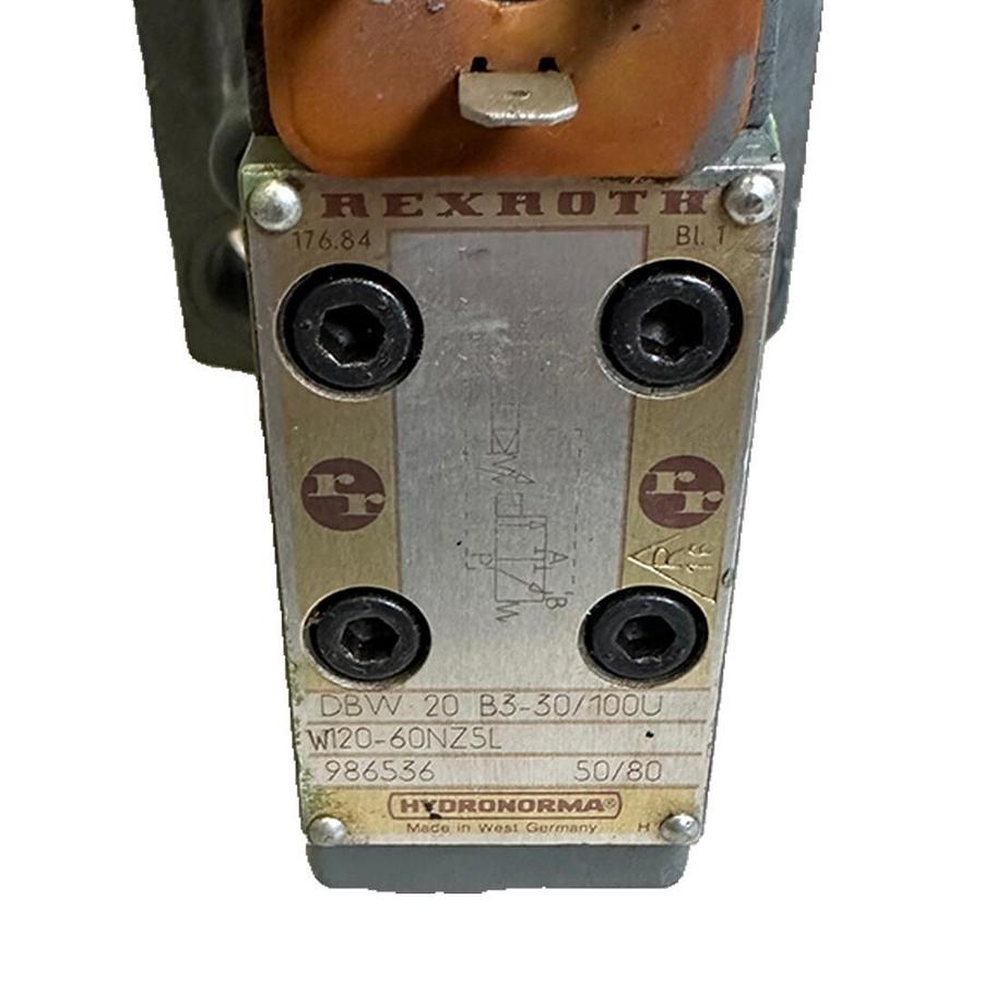 Used NEW REXROTH HYDRONORMA DWB 20 B3-30/100U W120-60NZ5L HYDRAULIC CONTROL VALVE