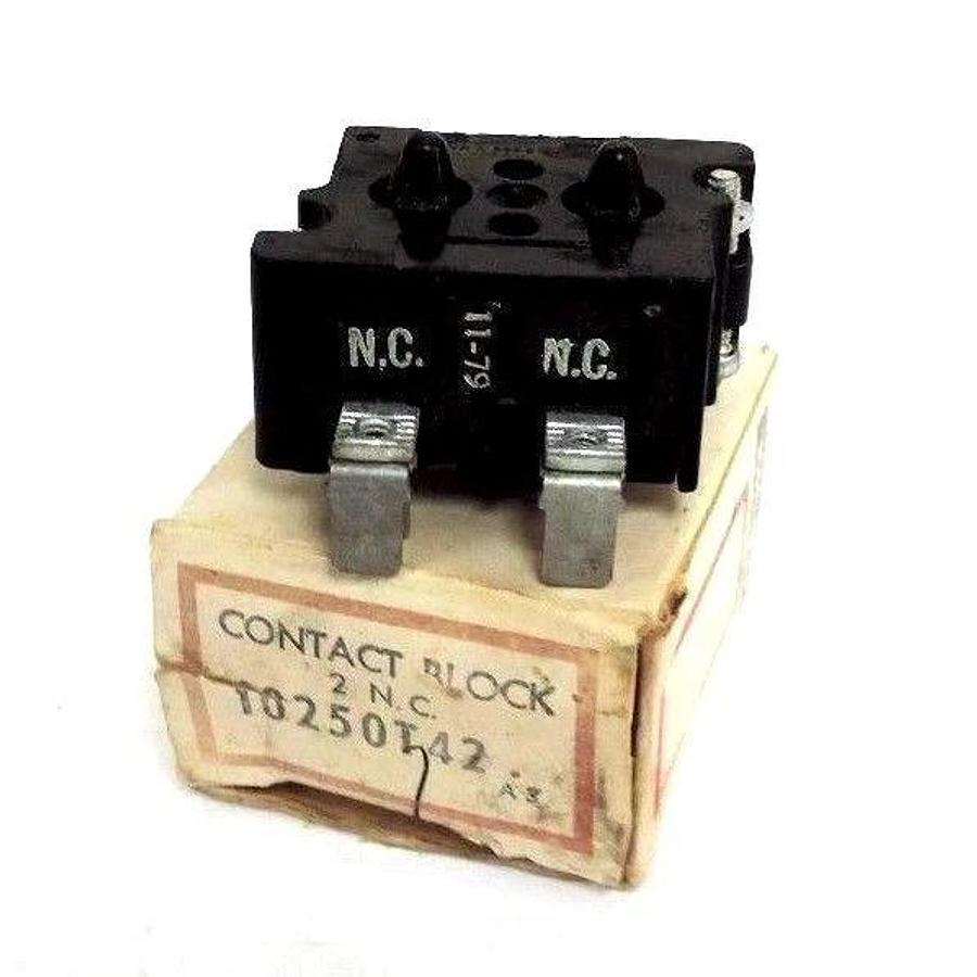 Used CUTLER HAMMER 10250T42 SER. A3 CONTACT BLOCK 2 N.C.