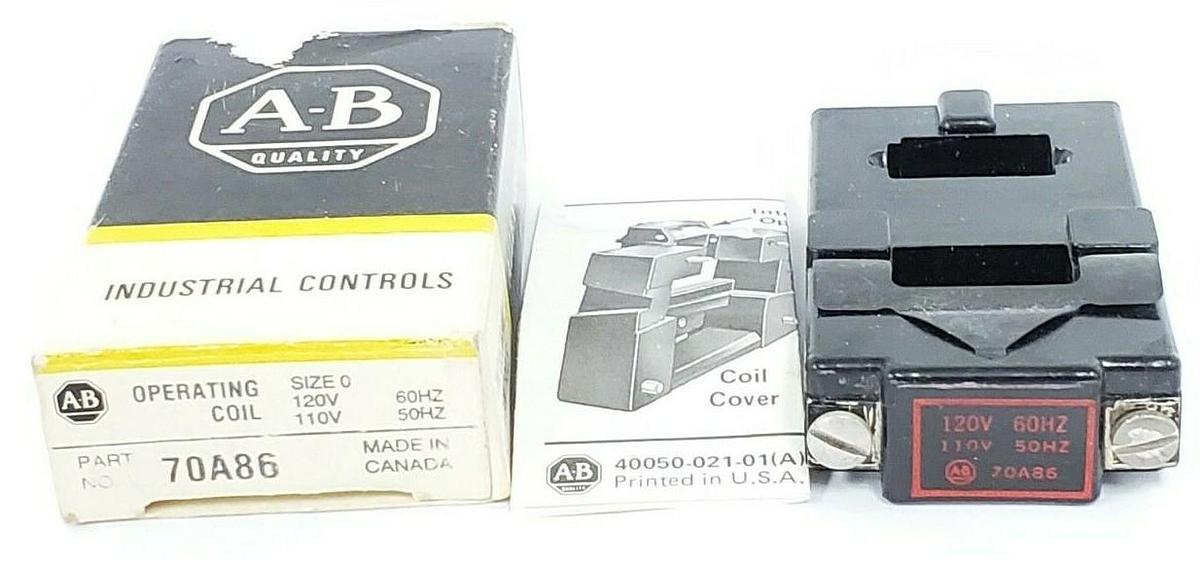 Used ALLEN BRADLEY 70A86 COIL 120V 60CY, 110V 50CY (IN BOX)