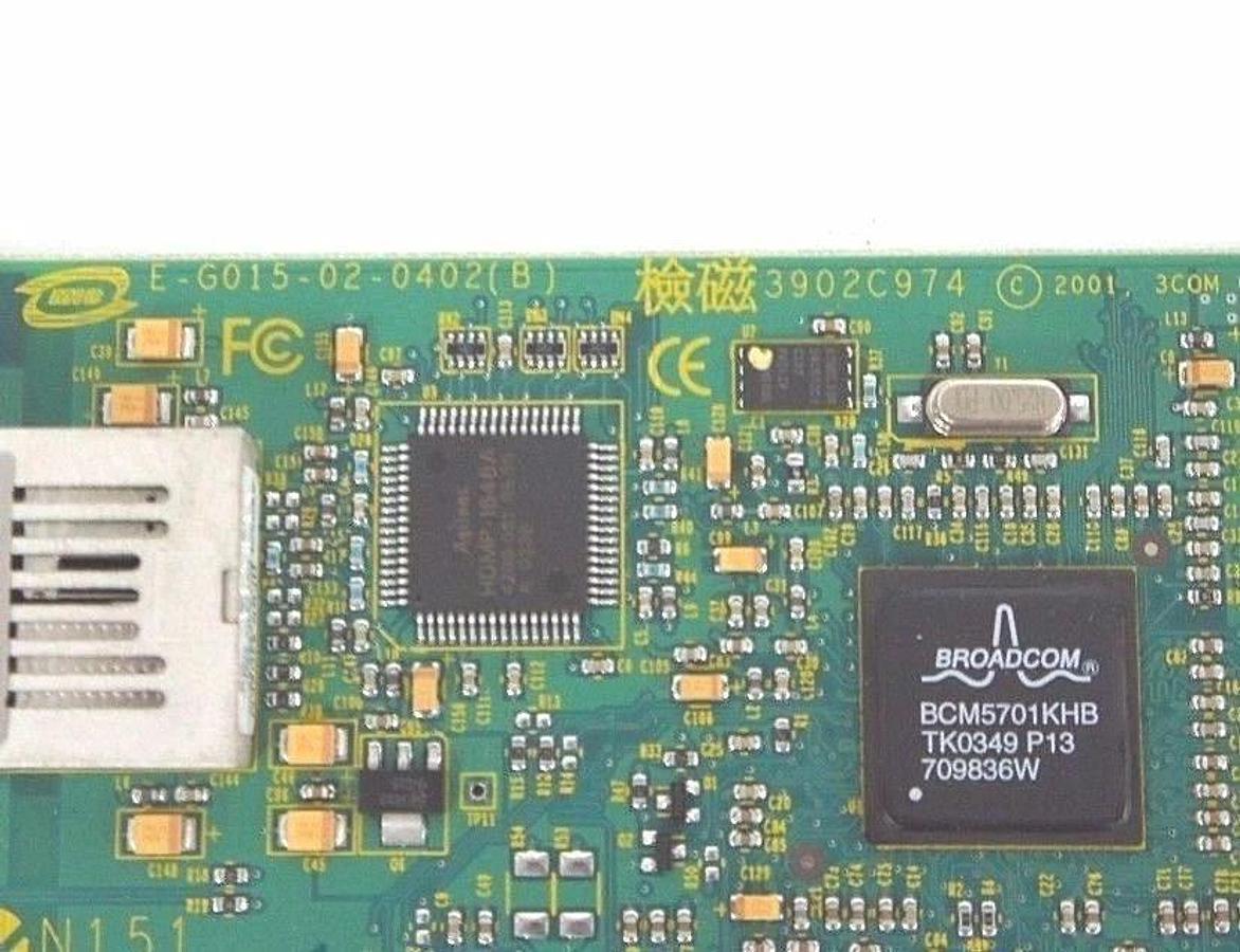 Used 3COM 03-0283-000 NETWORK CARD 3C996-SX, EA=000A5E1FD27C, E-G015-02-0402, 3902C97