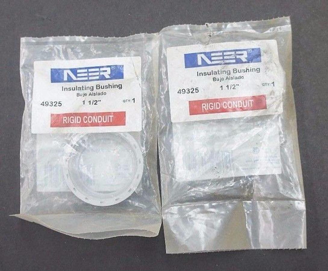 Used LOT OF 2 NEW NEER 49325 INSULATING BUSHINGS 1-1-/2" RIGID CONDUIT