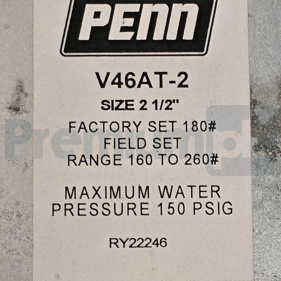 Used Penn Johnson Controls V46AT-2C Regulating Valve 2-1/2" FLG 160-260 PSI 40G454