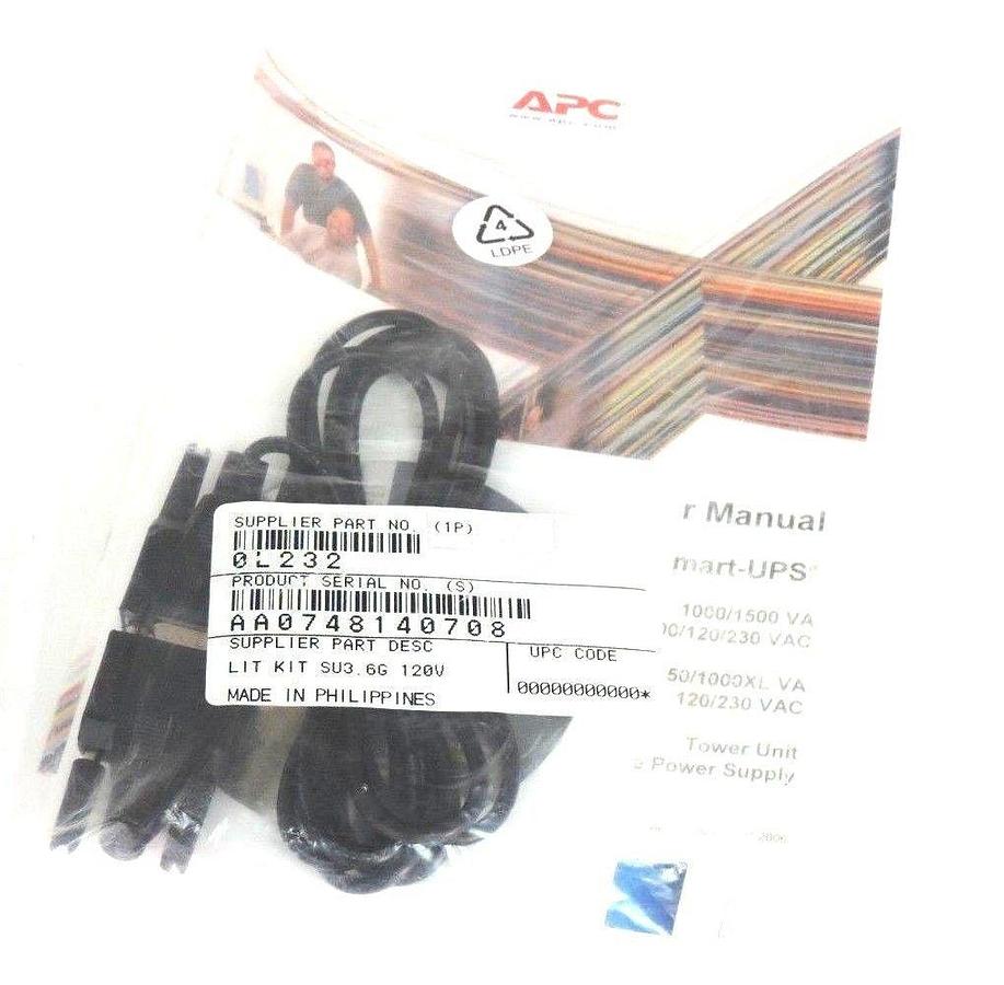 NIB APC 0L232 LITERATURE KIT FOR SU3.6G POWER SUPPLY