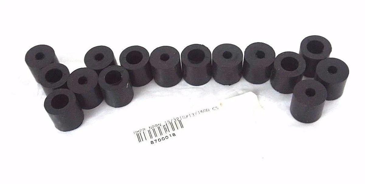 LOT OF 15 NEW GENERIC 8700018 RUBBER BUMPERS 15/32 ID X 13/16 OD CS