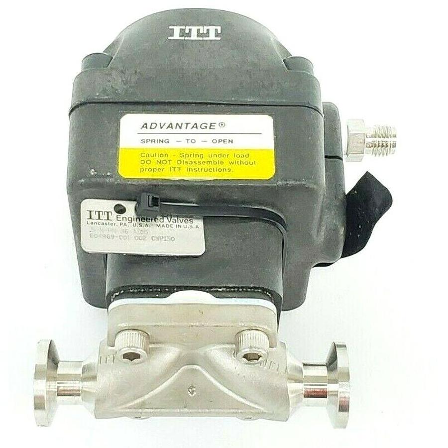 Used ITT .5-N-PN-36-A105 ADVANTAGE ACTUATOR 1/2" 90PSI W/ 303-1138 DIAPHRAGM VALVE