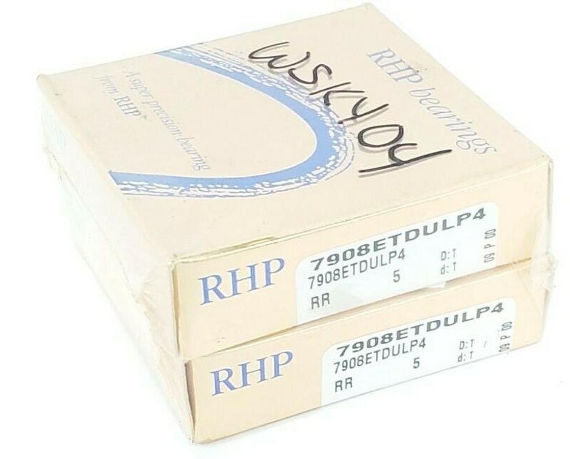 Used NEW SEALED SET OF RHP 7908ETDULP4 SUPER PRECISION BEARINGS