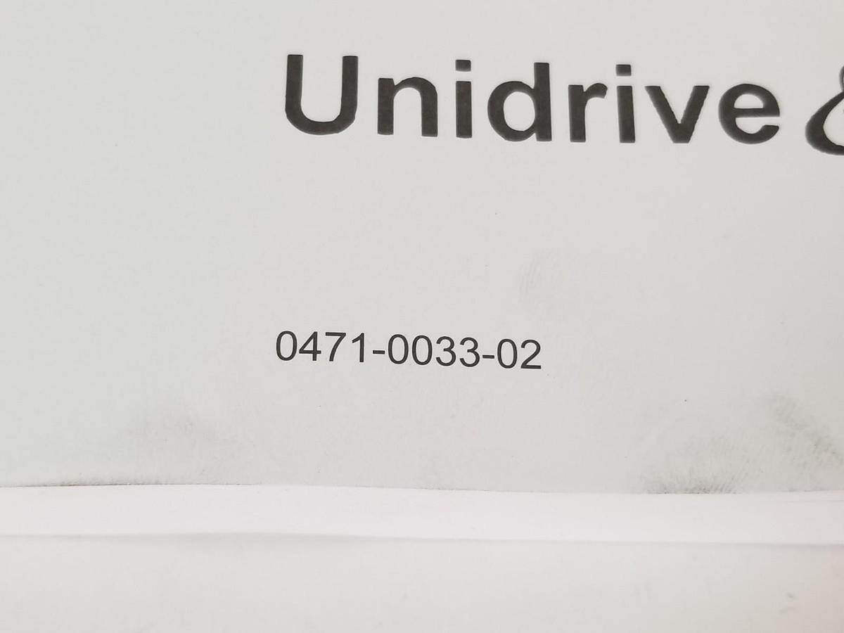 Used NEW CONTROL TECHNIQUES 0471-0001-10 DOCUMENTATION 0471-0033-02, 0117-0000