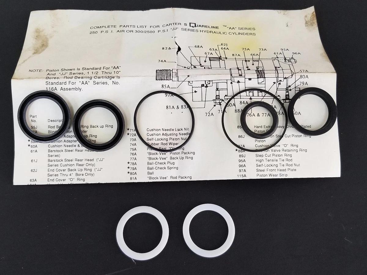LOT OF 4 NEW CARTER SQUARELINE K81J-KIT-100 "AA" SERIES ROD KITS K81JKIT100