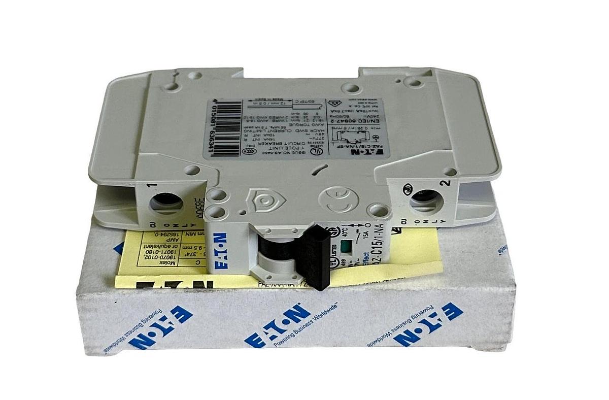 Used NEW EATON FAZ-C15/1-NA-SP / FAZC151NASP MINI CIRCUIT BREAKER 15A 1-POLE 167135