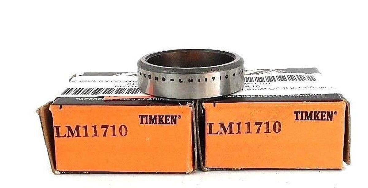 Used LOT OF 2 NIB TIMKEN LM11710 BALL BEARING CUPS 1.5700'' OD X 0.4200'' W