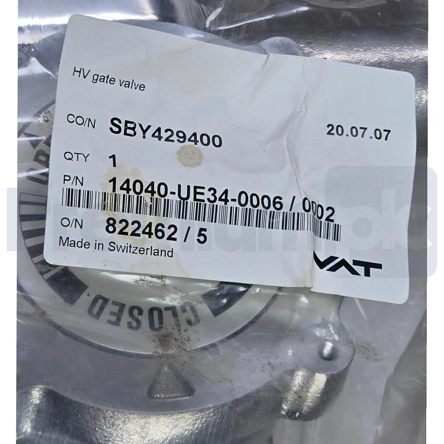 Used VAT 14040-UE34 14.0 HV Gate Valve w/Actuator DN 100 4" 14040-UE34-0006/0002 NEW
