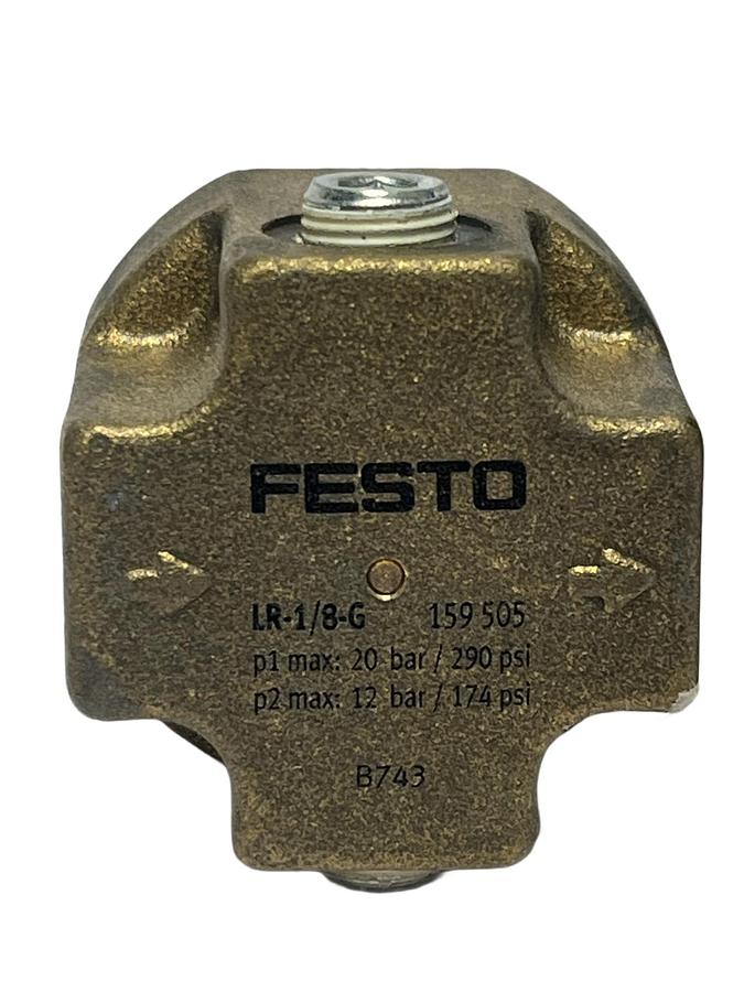 Used Lot of 2 Festo LR-1/8-G Pneumatic Pressure Regulator 159505 , NSMP