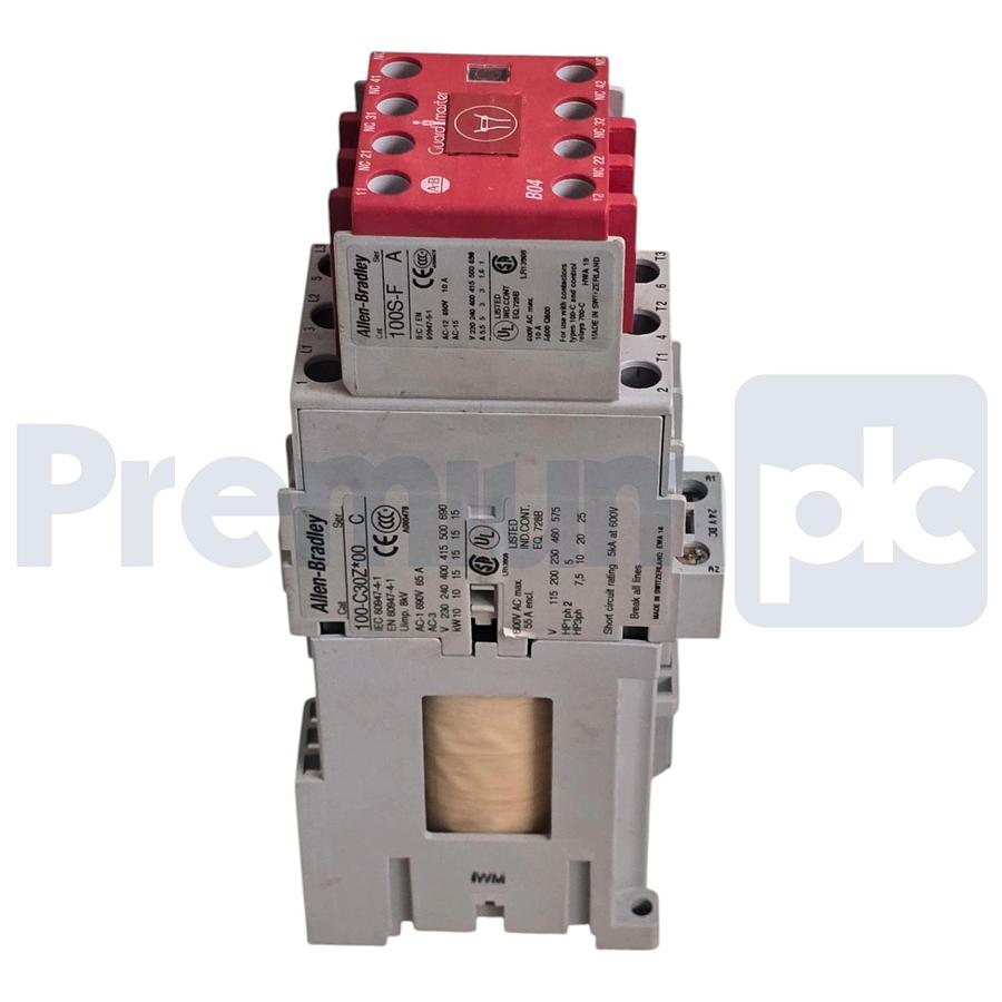 Used Allen-Bradley 100S-C30ZJ14C /C Guardmaster Safety Contactor 3-Pole 24VDC USPI