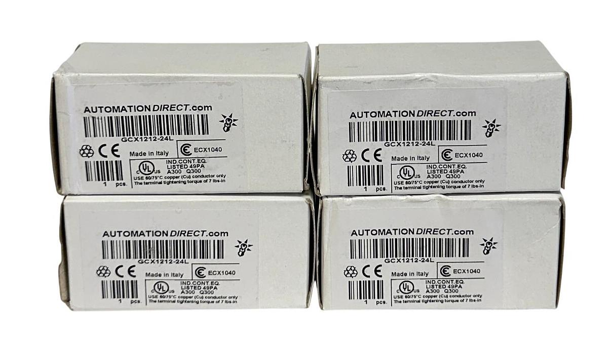 Used 4 AUTOMATION DIRECT GCX1212-24L / GCX121224L 22mm PUSH BUTTONS GREEN 24V NSMP