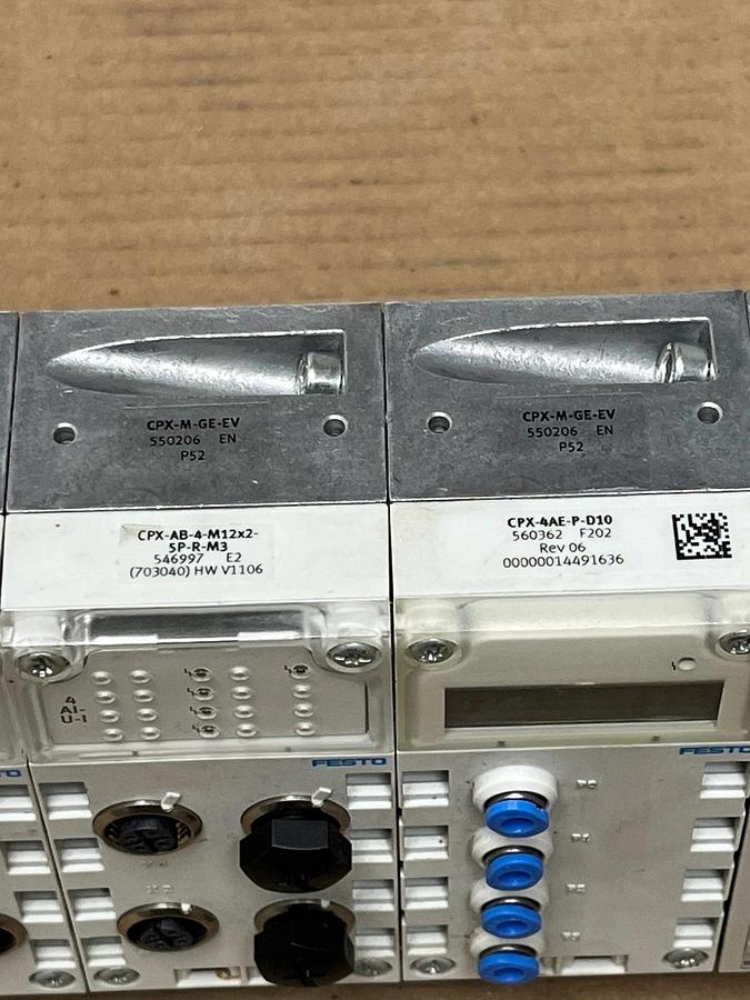 Used Festo CPX/MPA-S Terminal | EtherNet/IP CPX-FB32 | (9) VPPM Proportional (6) MPA2