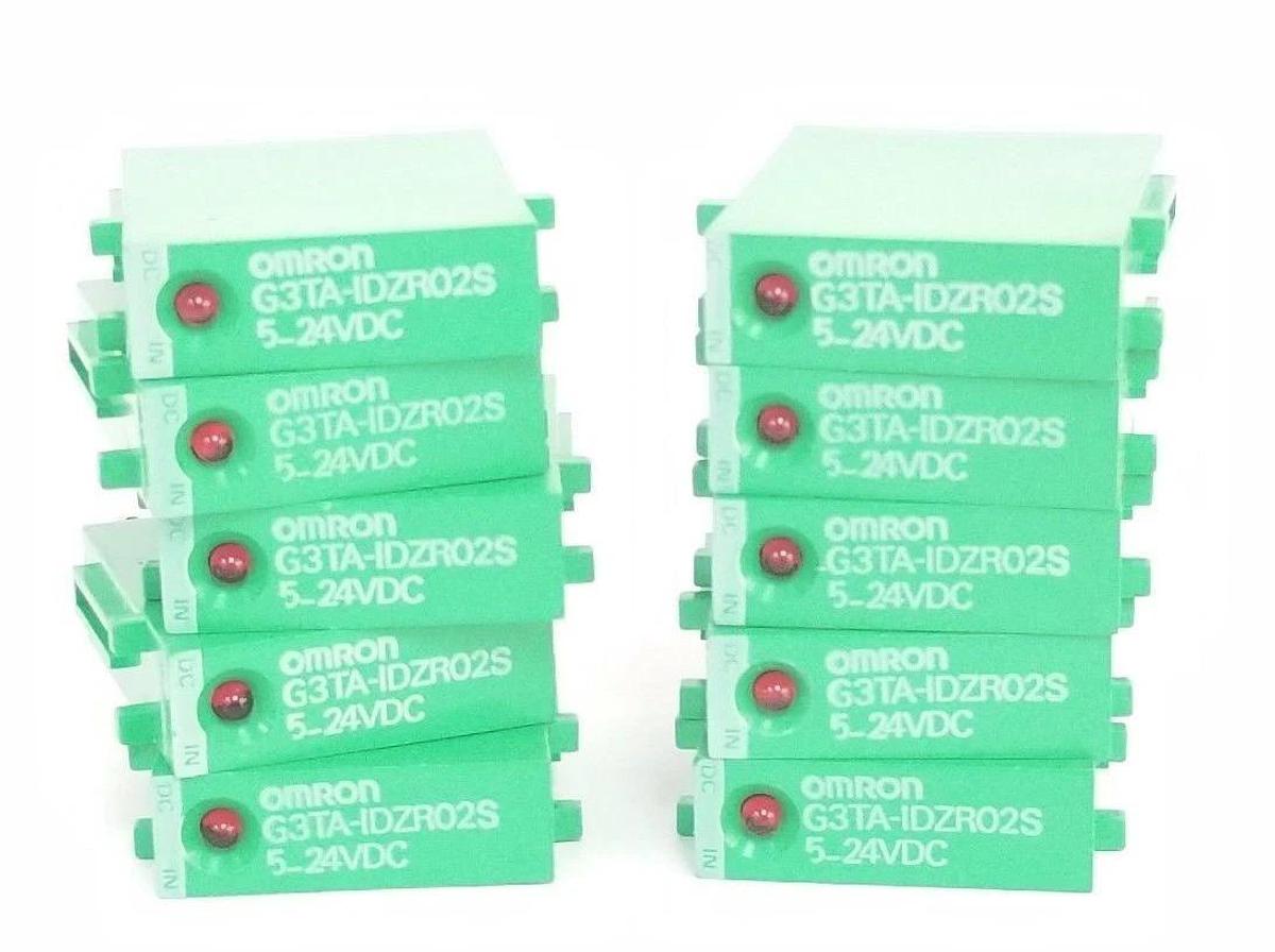 Used LOT OF 10 OMRON G3TA-IDZR02S PHOTOCOUPLER RELAYS 5/24VDC SSR INCLUDES INDICATORS