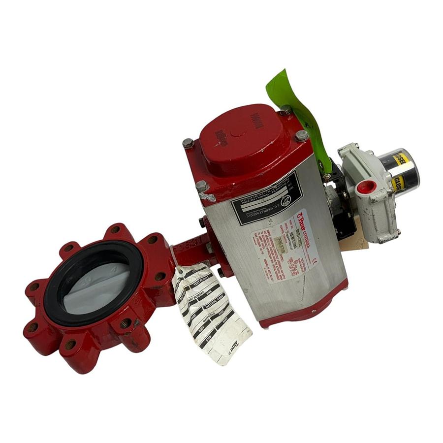 Used Bray 4" Butterfly Valve Series 31 Actuator 931193-11300522 SeniTec Limit Switch