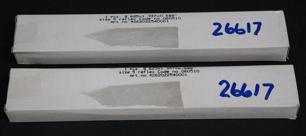 Used LOT OF 2 NIB SCHAUGLASS 8.625X1.347X0.688" BOROSILICATE B 5 REFLEX GAUGE GLASSES