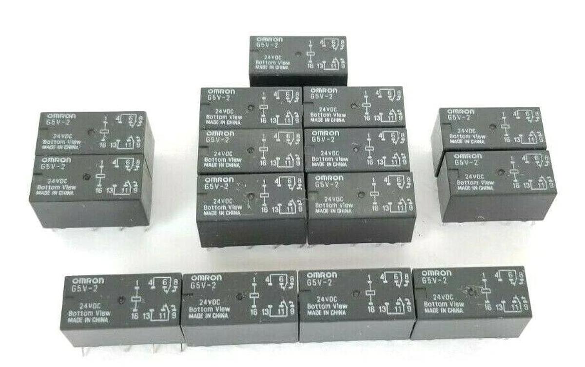 Used LOT OF 15 OMRON G5V224VDC RELAYS G5V-2 24VDC