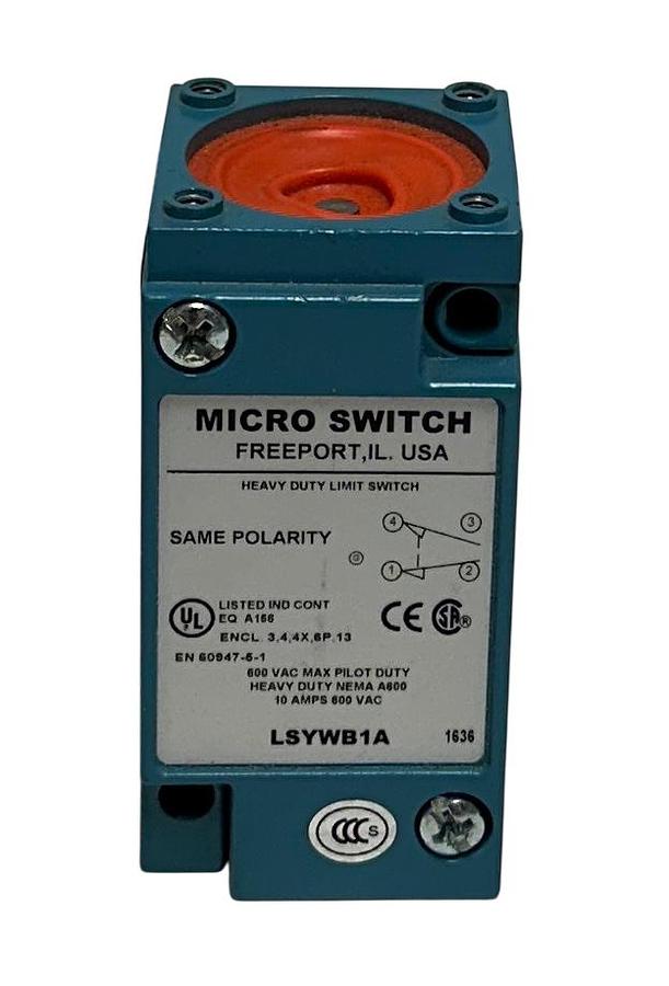 Used HONEYWELL LSYWB1A MICRO SWITCH LIMIT SWITCH 600VAC 10A *MISSING PLUNGER NSNP