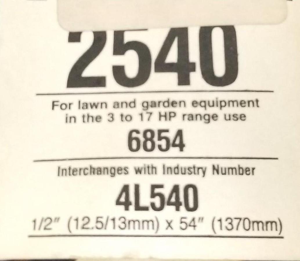 NEW GATES 2540 V-BELT 1/2'' X 54'' 46540