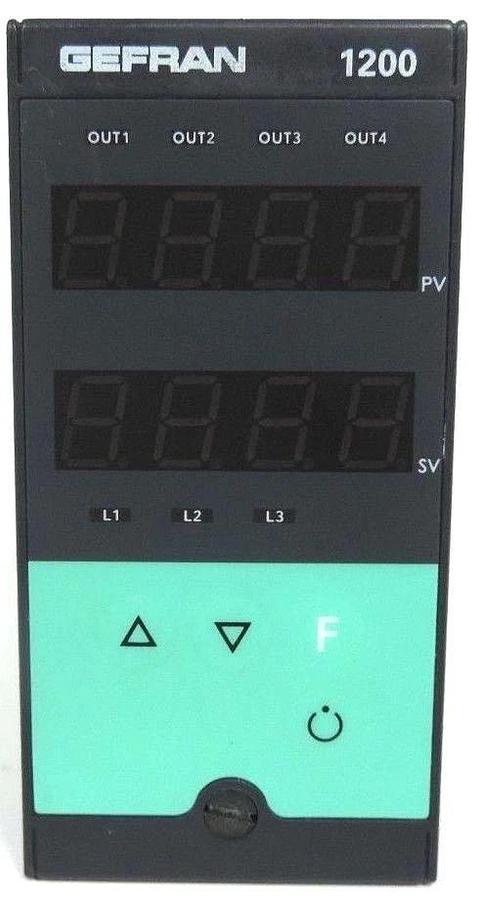 Used GEFRAN 1200-RRR0-00-0-1 CONTROLLER MODEL 1200 SERIES 100-240VAC 50/60HZ