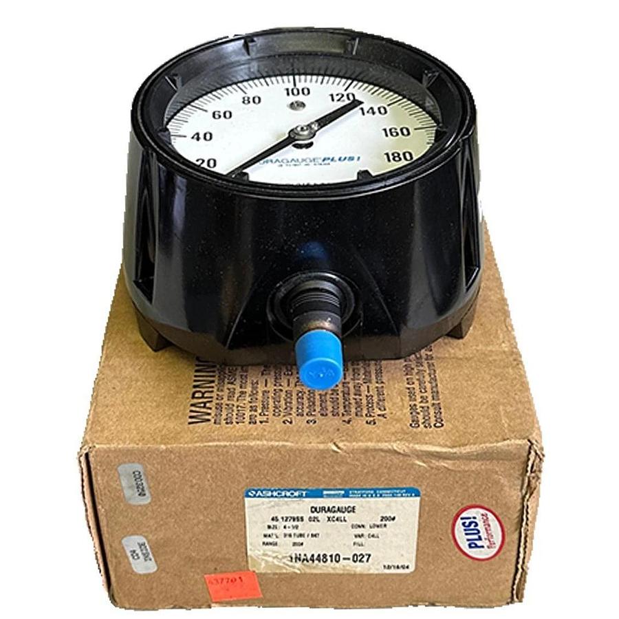 NEW ASHCROFT 45 127922 02L XC4LL / 1NA44810-027 DURAGAUGE 4-1/2'' RANGE 200#