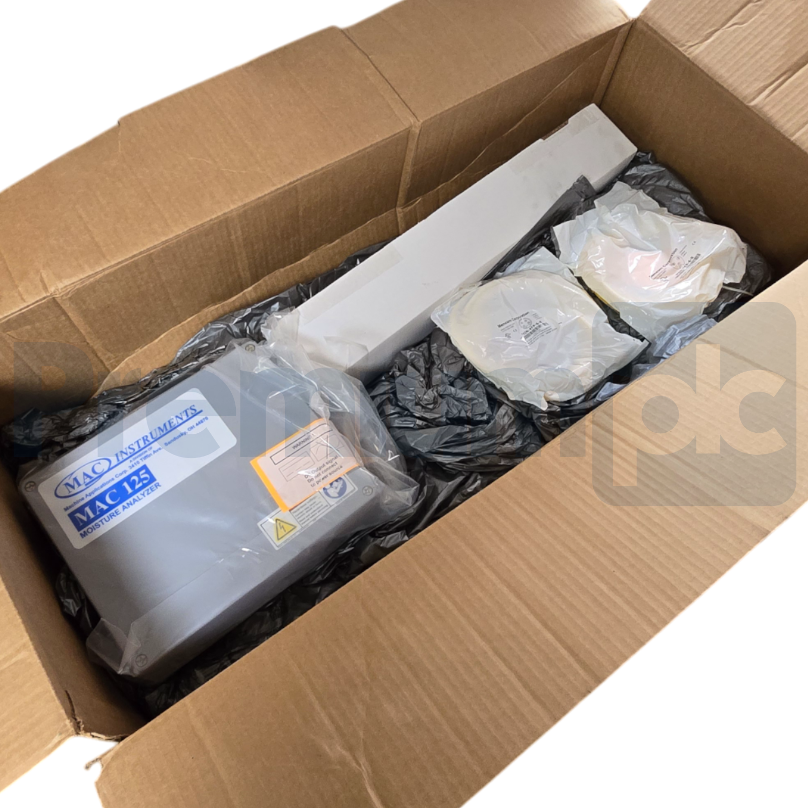 Used MAC INSTRUMENTS MAC-125 MOISTURE ANALYZER S 0-100% MAC125-100-120V w/CABLES NSNP
