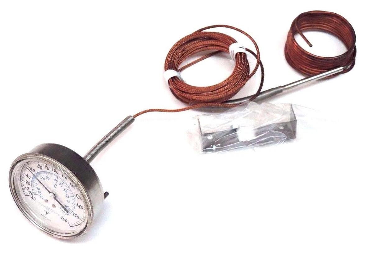 NIB JOHNSON CONTROLS T-2100-206 FLUSH MOUNT THERMOMETER, -40-160 DEG F T2100206
