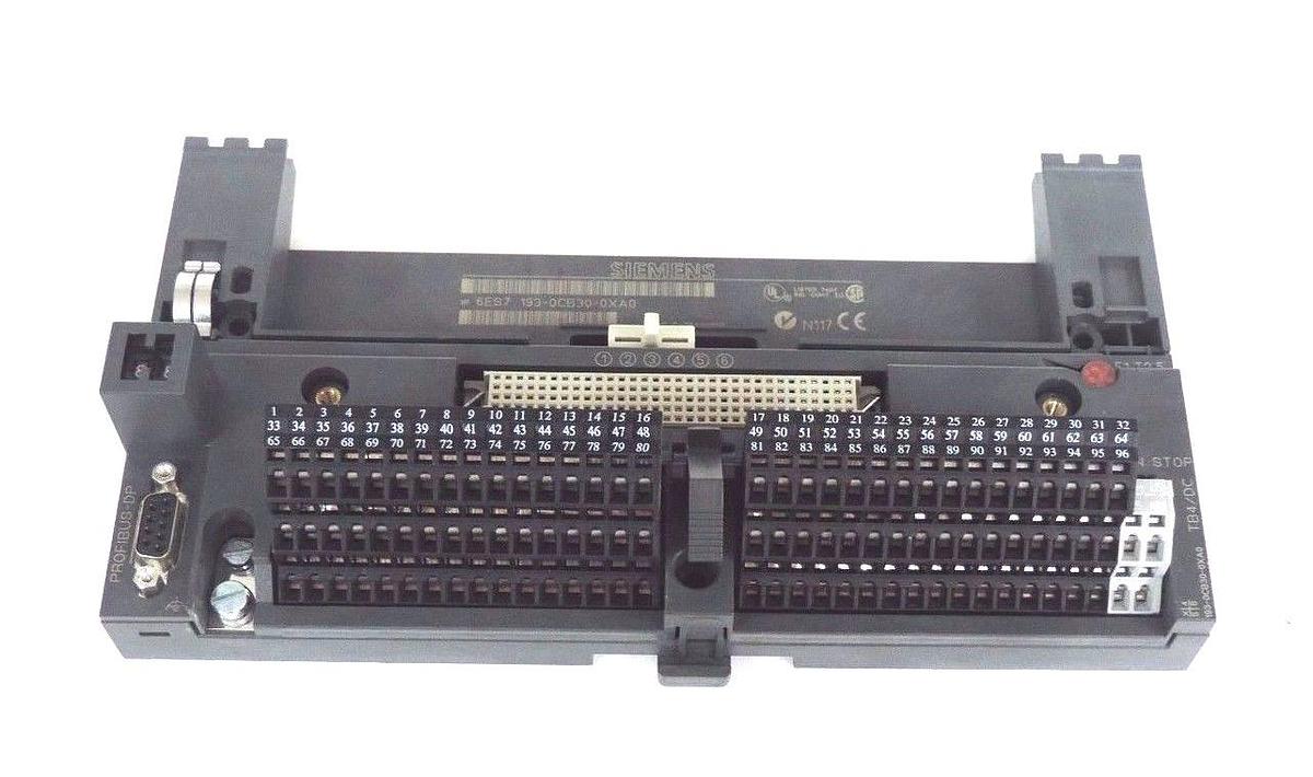 Used NEW SIEMENS 6ES7-193-0CB30-0XA0 BLOCK TERMINAL ET200B TB4/3 3W SPRING 32CH