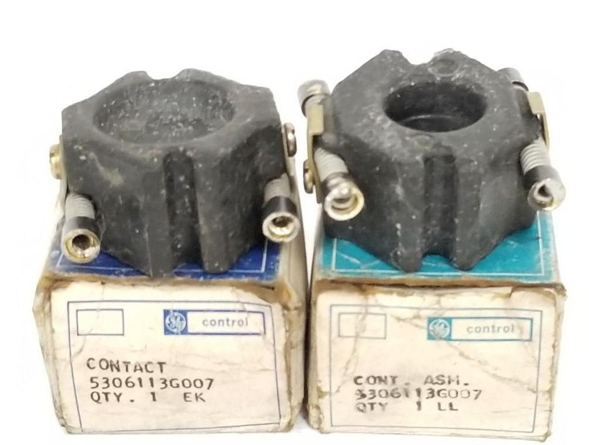Used LOT OF 2 NIB GENERAL ELECTRIC 5306113G007 CONTACTS