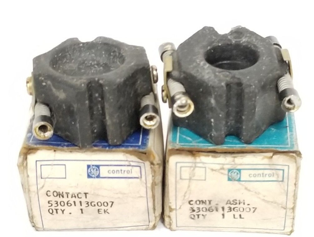Used LOT OF 2 NIB GENERAL ELECTRIC 5306113G007 CONTACTS