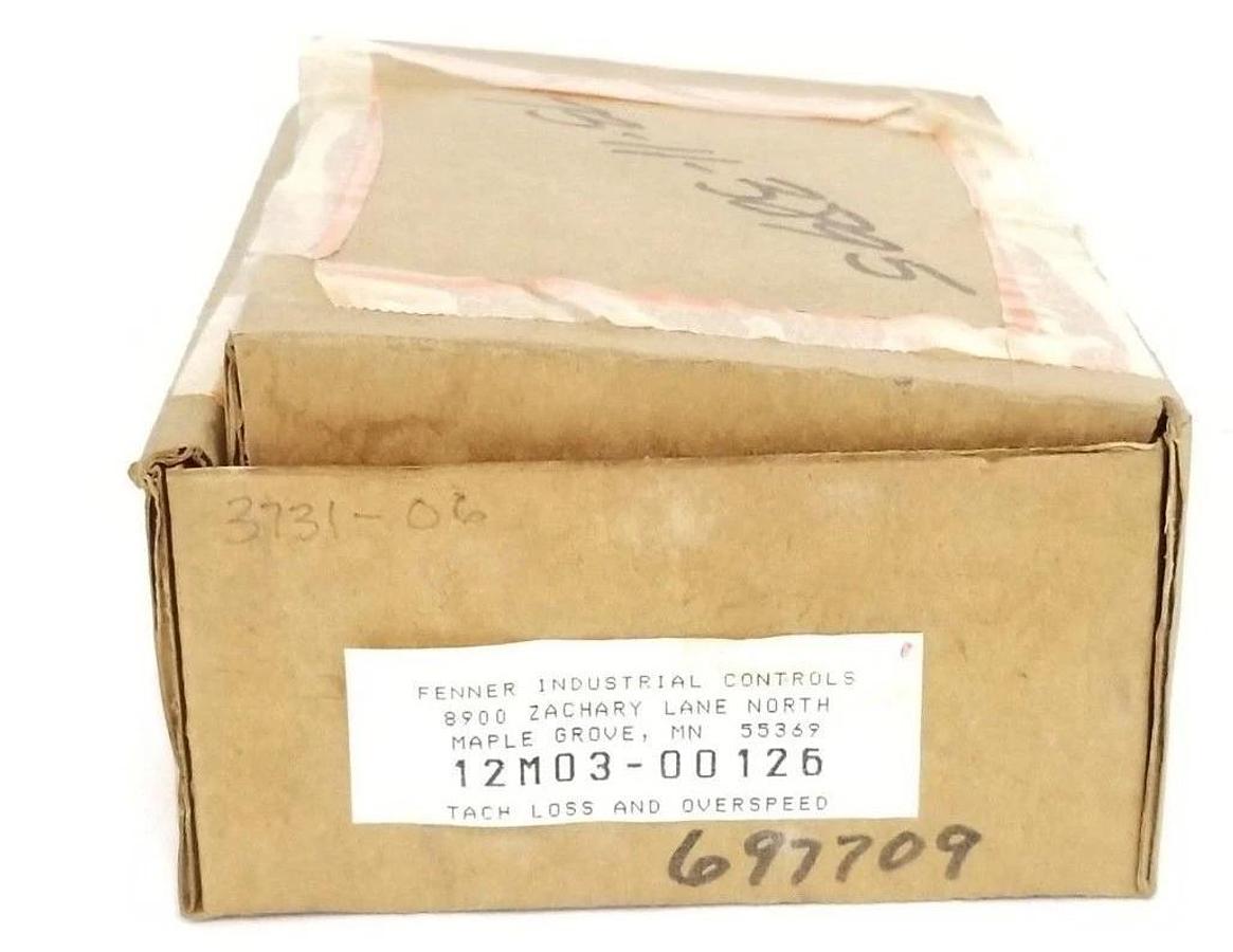 Used NIB FENNER INDUSTRIAL CONTROLS 12M03-00126 TACH LOSS AND OVERSPEED BOARD