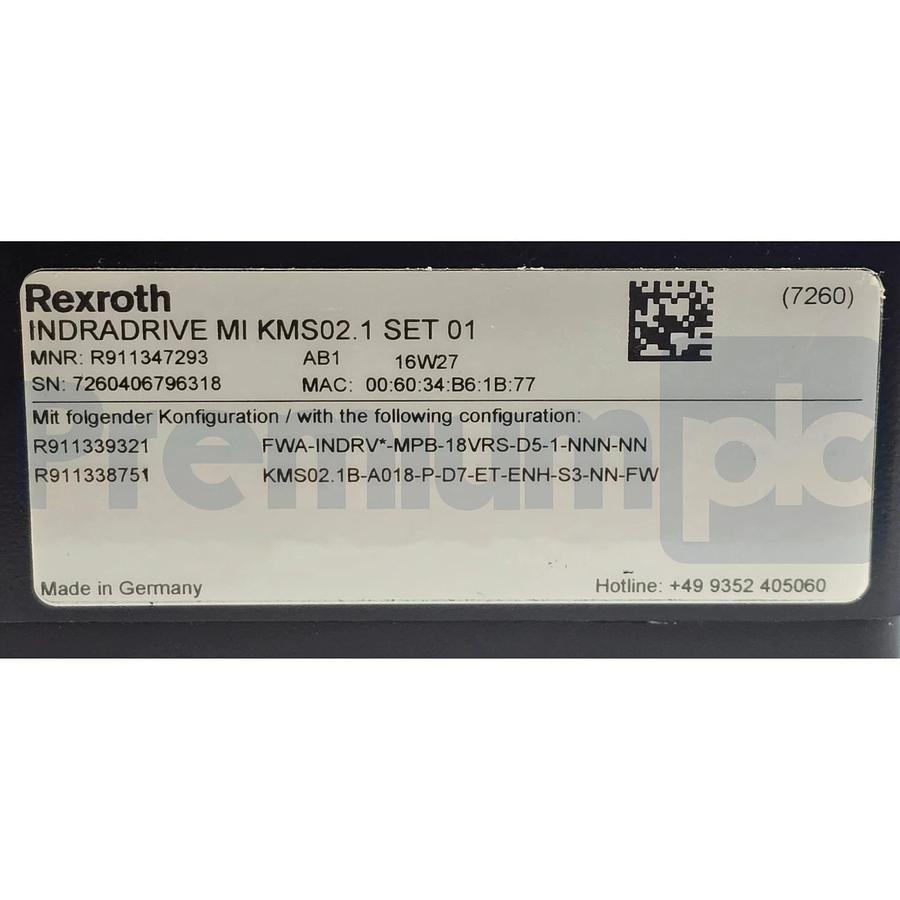 Used Bosch Rexroth R911347293 INDRADRIVE MI KMS02.1 Set 01 Servo Regulator USPI