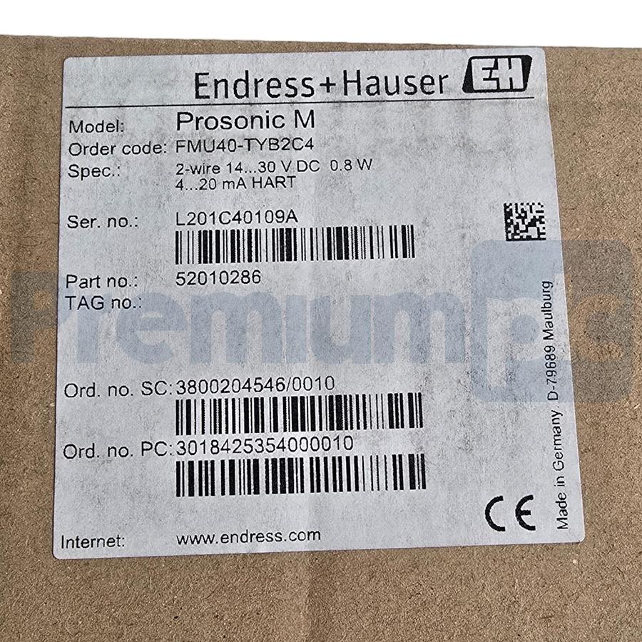 Used ENDRESS+HAUSER E+H FMU40-TYB2C4 Prosonic M ULTRASONIC LEVEL SENSOR 52010286 NSMP