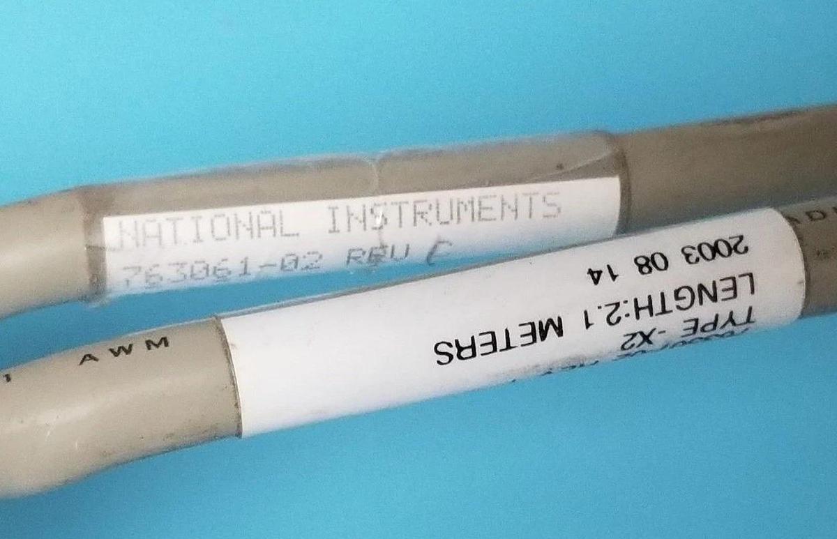Used NATIONAL INSTRUMENTS 763507-02 & 763061-02 COMMUNICATION CABLES