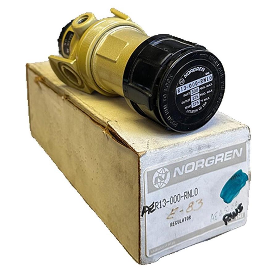 NEW NORGREN R13-000-RNL0 / R13000RNL0 REGULATOR 300PSIG IN 125PSIG OUT 175 DEG
