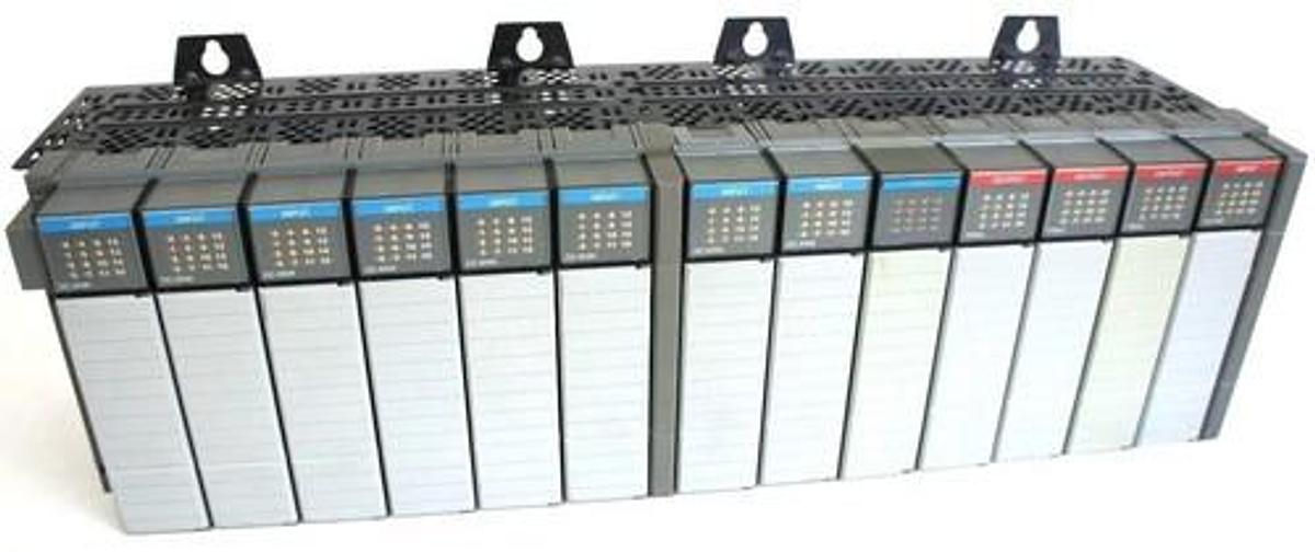 Used ALLEN BRADLEY 1746-A13 SLOT RACK SER B 1746-IB16, 1746-OA16, 1746-IA16 MODULES