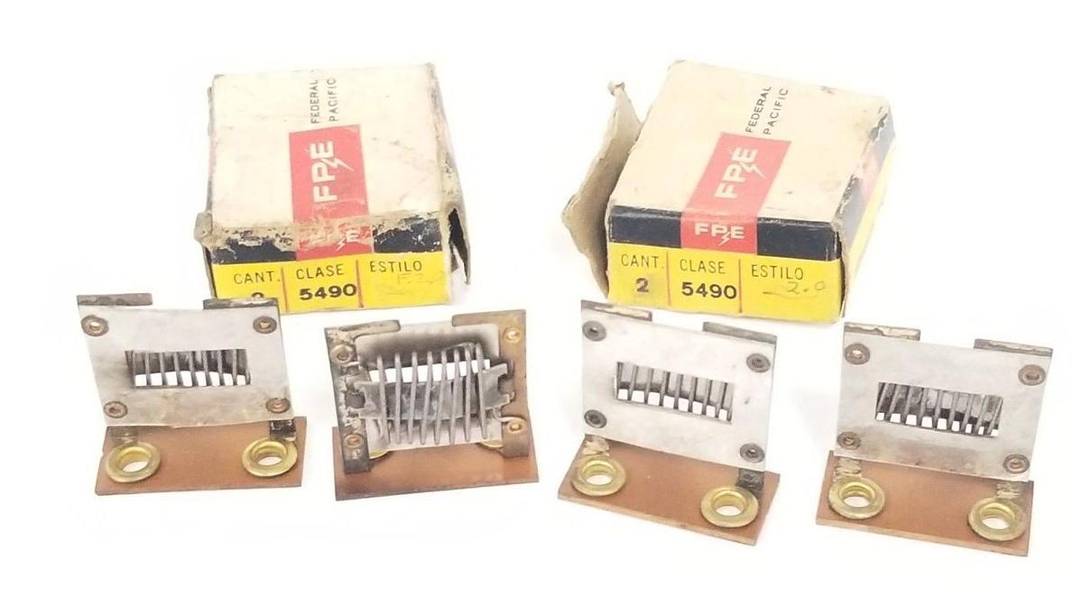 Used LOT OF 4 FEDERAL PACIFIC 5490 HEATER ELEMENTS