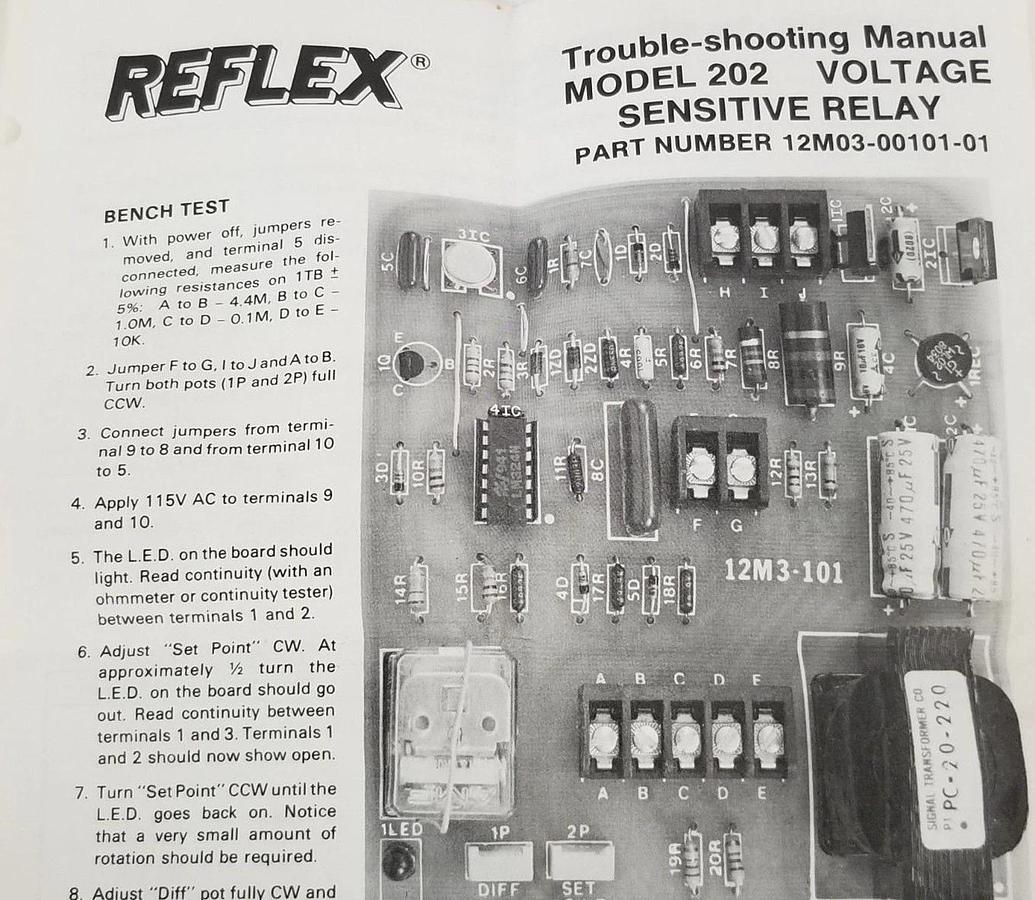 NEW FENNER INDUSTRIAL CONTROLS 12M3-101 VOLTAGE SENSOR BOARD 12M3101